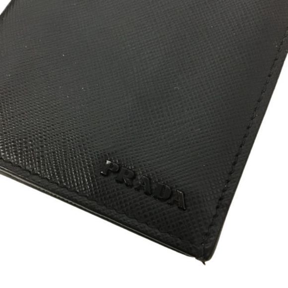 Prada Saffiano Black Long Saffiano Bi-fold Wallet - Picture 1 of 10